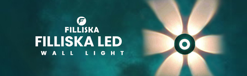 FILLISKA LED Outdoor UP Down Wall Light Warm White, IP-65 Waterproof &  Shockproof Body (1+1,Metal)